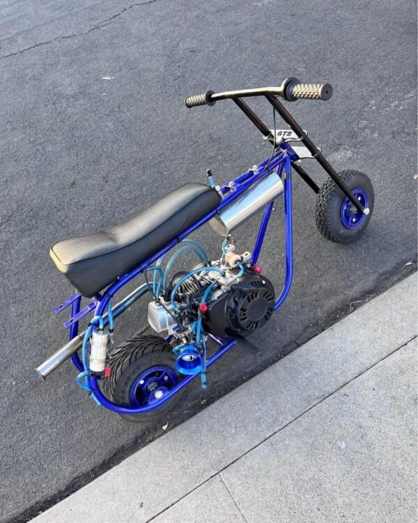 Candy Blue Custom Minibike with 212cc Engine